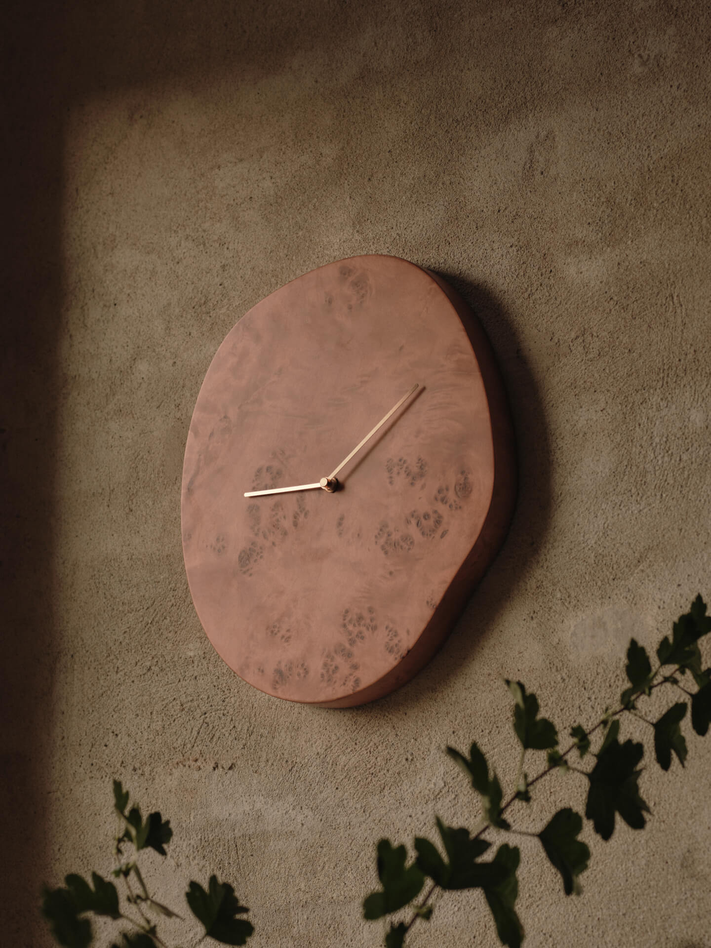 Melt Wall Clock - Dark Stained Burl – Ferm Living